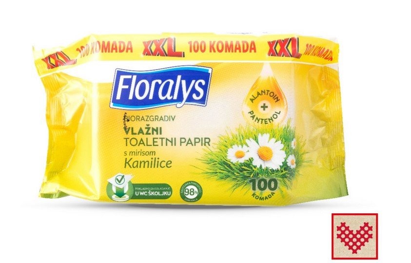 Floralys Vlažni WC papir XXL 4 x 80 kom - Akcija u trgovini Lidl