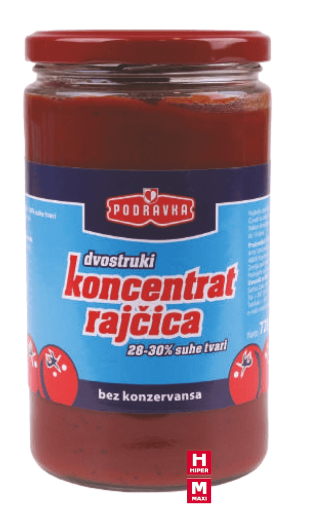 Podravka Koncentrat rajčice 720 g - Akcija u trgovini Tommy