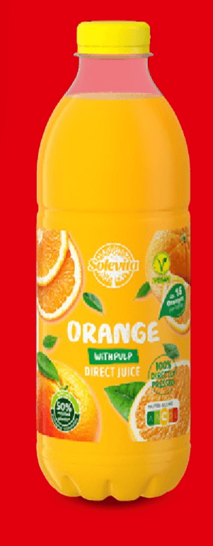 SOLEVITASvježe cijeđeni sok od naranče 1 l Akcija u trgovini Lidl