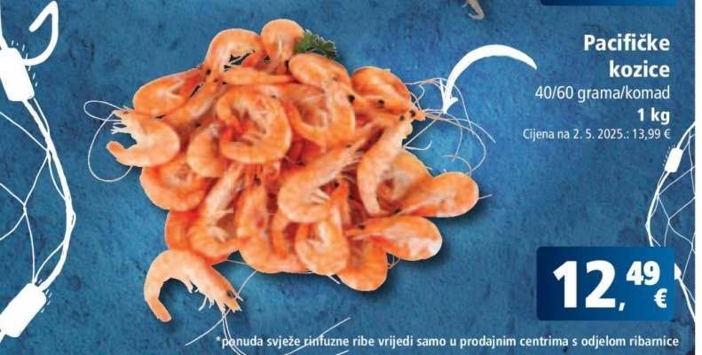 Pacifičke kozice 40-60 kom/kg - Akcija u trgovini Interspar