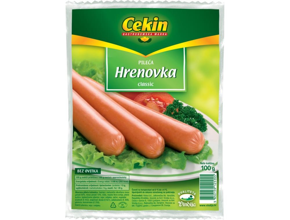 Cekin, Vindija Pileće hrenovke 100 g - Akcija u trgovini Tommy