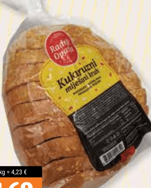 Radnik Opatija Kruh Kukuruzni Miješani 400 g - Akcija u trgovini Trgovina Krk