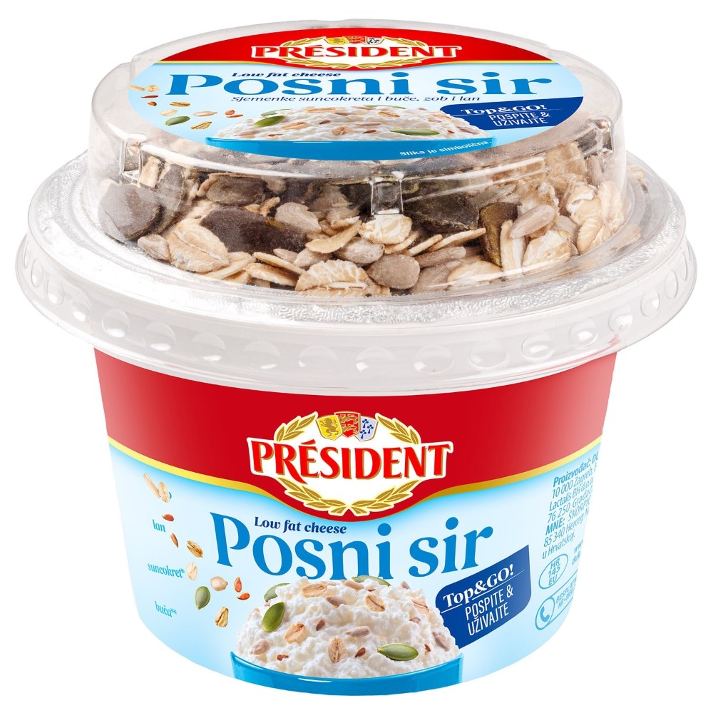 Svježi posni sir Président 195 g Akcija u trgovini Bakmaz