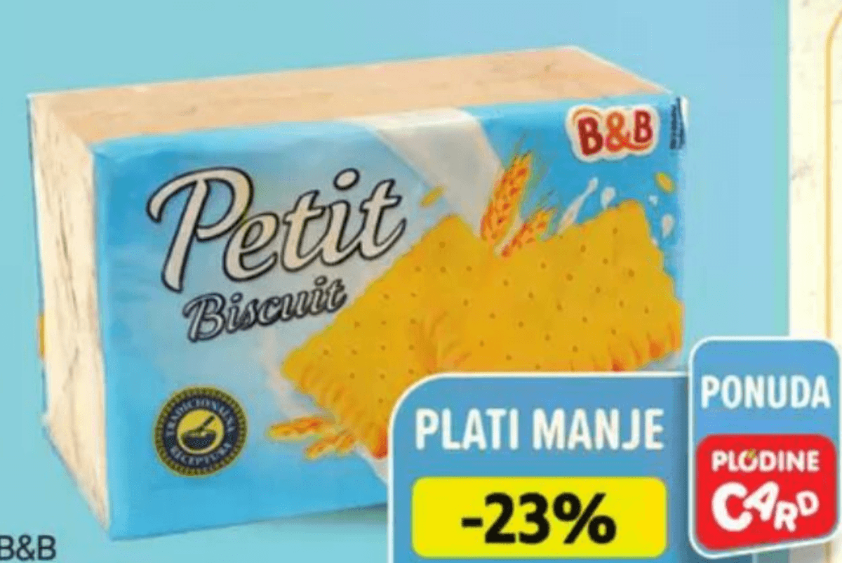B&B Keksi Petit Biscuit 1 kg - Akcija u trgovini Plodine