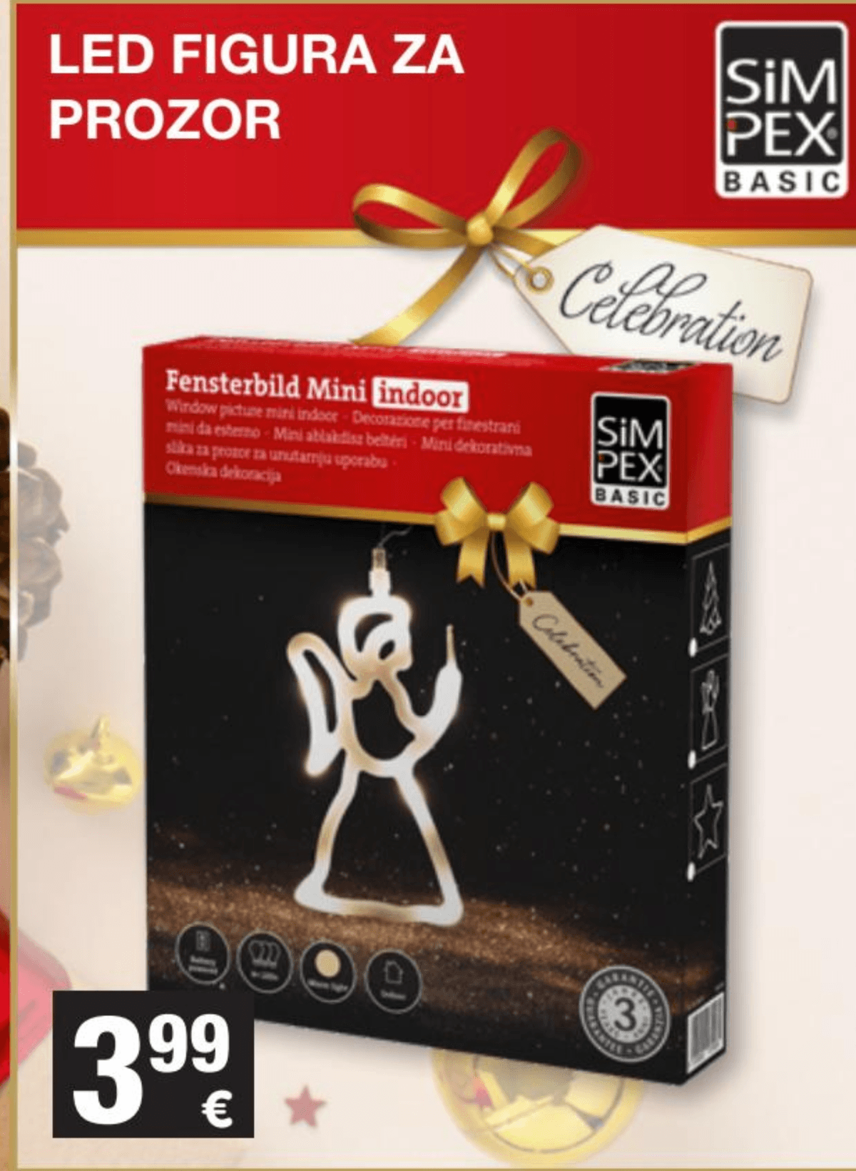 LED figura za prozor SIMPEX BASIC - Akcija u trgovini Interspar