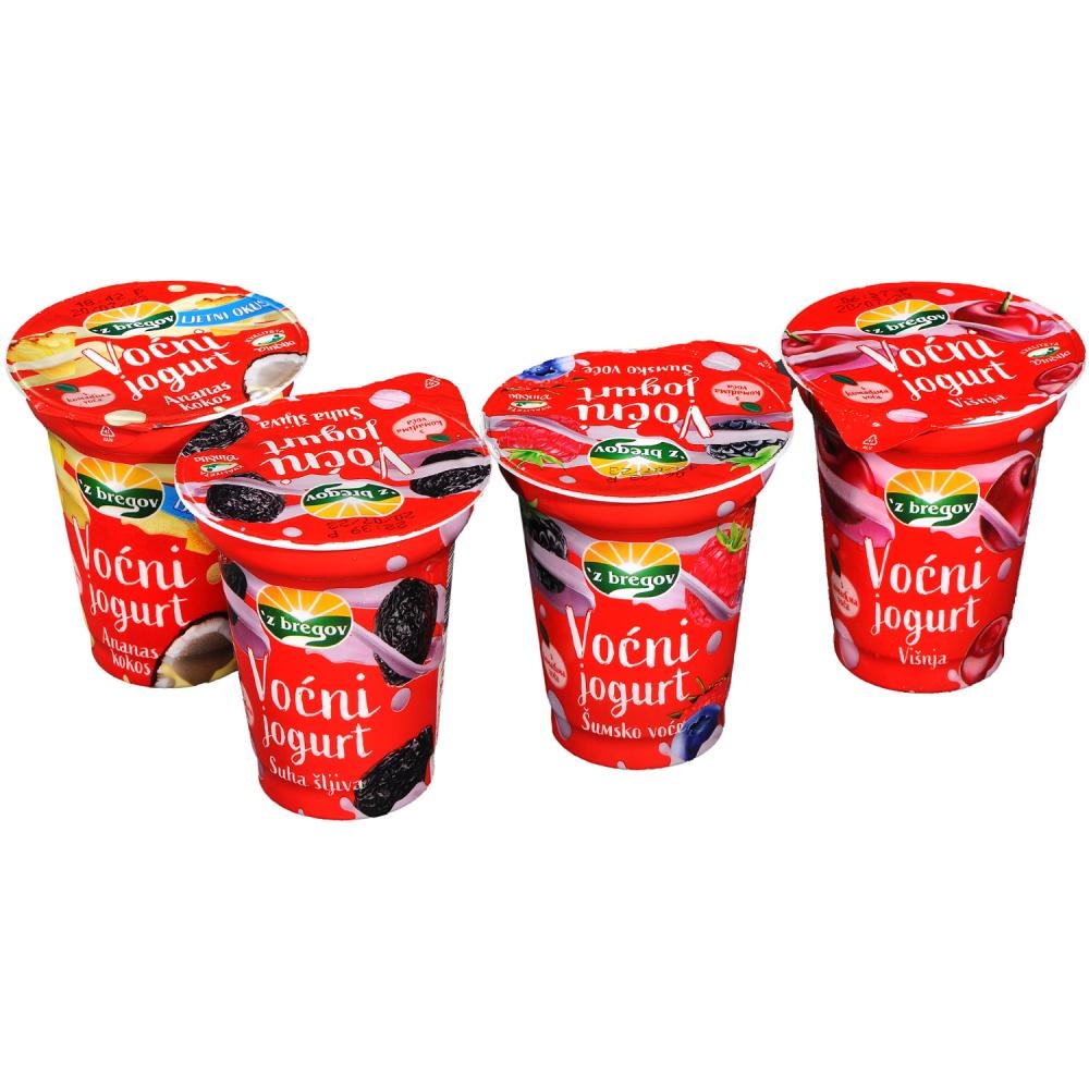 Voćni jogurti 'Z bregov od 150 g do 1 kg Vindija - Akcija u trgovini Spar