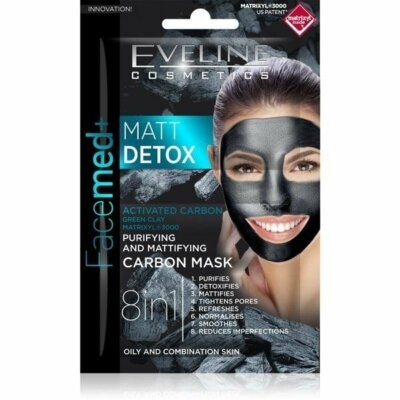 Matt Detox Carbon Mask Eveline Cosmetics - Akcija u trgovini Bipa