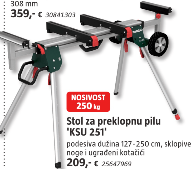 Stol za preklopnu pilu 'KSU 251' - Akcija u trgovini Bauhaus