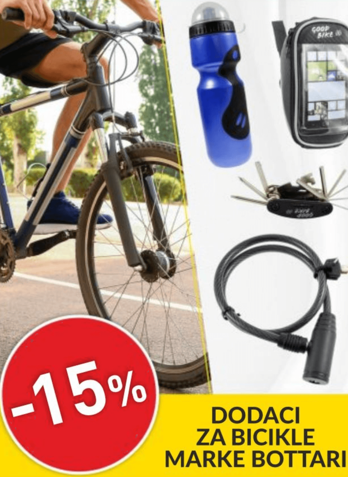 Dodaci za bicikle BOTTARI - Akcija u trgovini Merkury