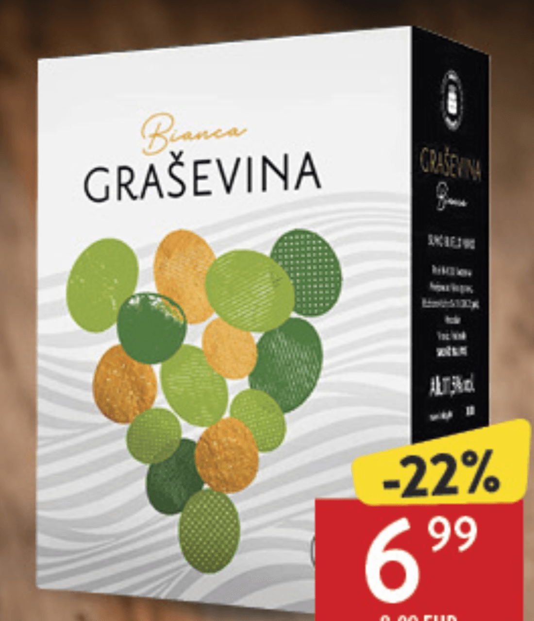 Vino Graševina 3l Bianca - Akcija u trgovini Konzum