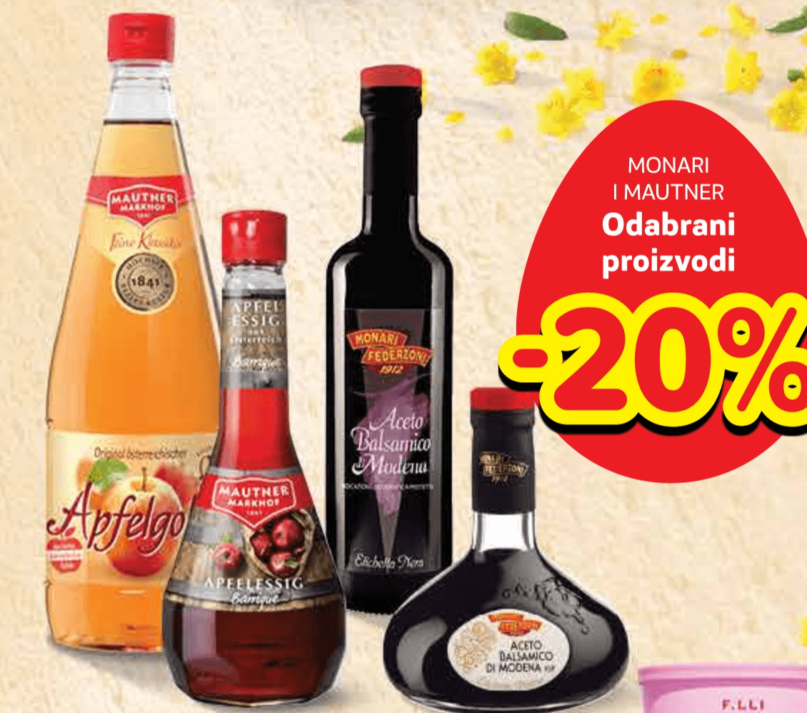 Odabrani Monari i Mautner proizvodi MONARI, MAUTNER - Akcija u trgovini Plodine