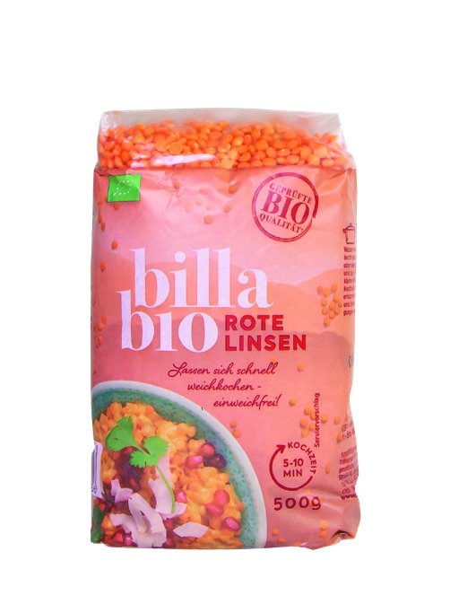 BILLA BIO Crvena leća 500 g - Akcija u trgovini Bipa