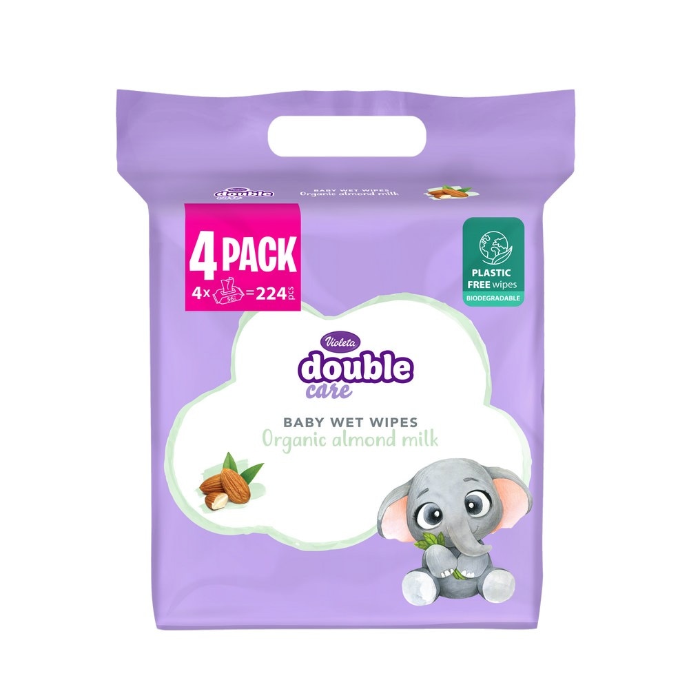 Violeta baby vlažne maramice 4 x 56 listića Akcija u trgovini Lidl
