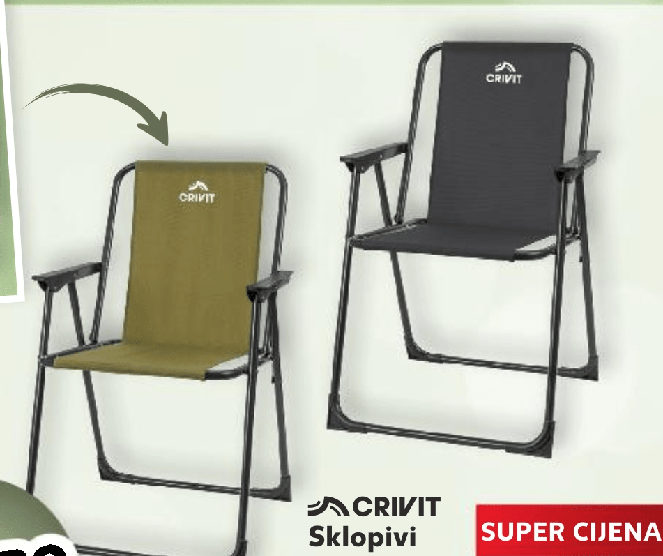 Crivit Sklopivi stolac - Akcija u trgovini Kaufland