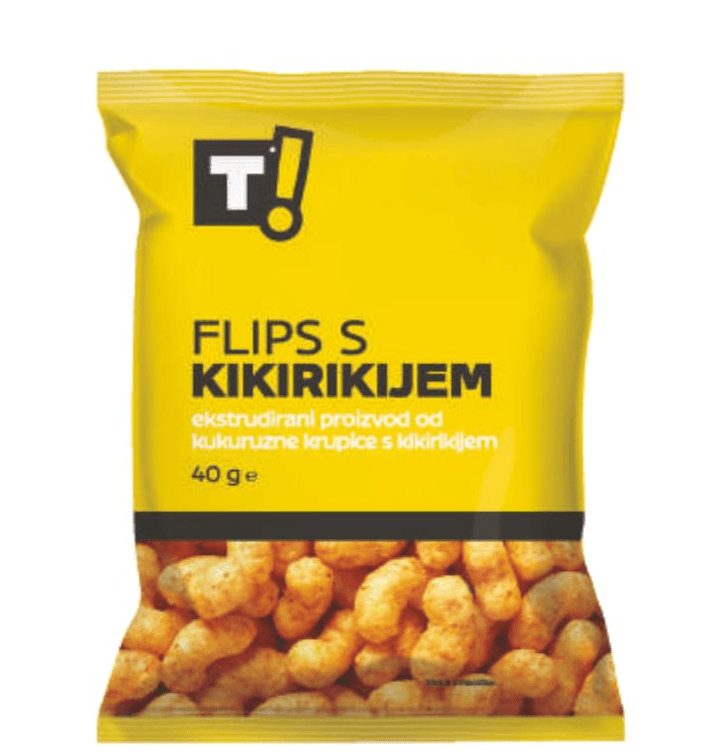 T! Flips s kikirikijem 40 g - Akcija u trgovini Tommy