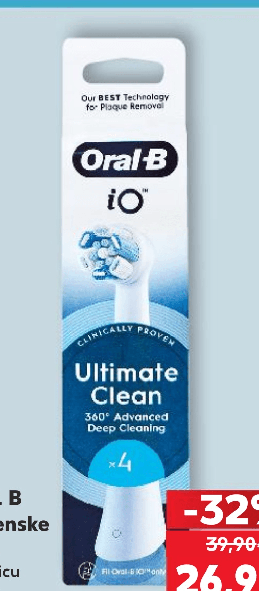 Oral B Zamjenske glave 4 kom - Akcija u trgovini Kaufland