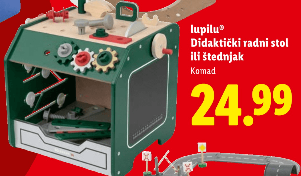 Lupilu® Didaktički radni stol ili štednjak Komad - Akcija u trgovini Lidl