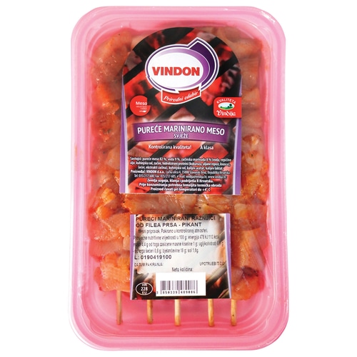 Vindon Svježi pureći marinirani ražnjići 470 g - Akcija u trgovini Plodine