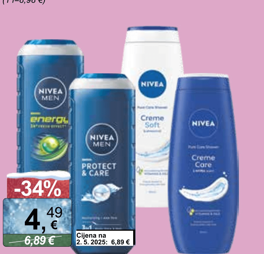 Nivea gel za tuširanje 500 ml - Akcija u trgovini KTC