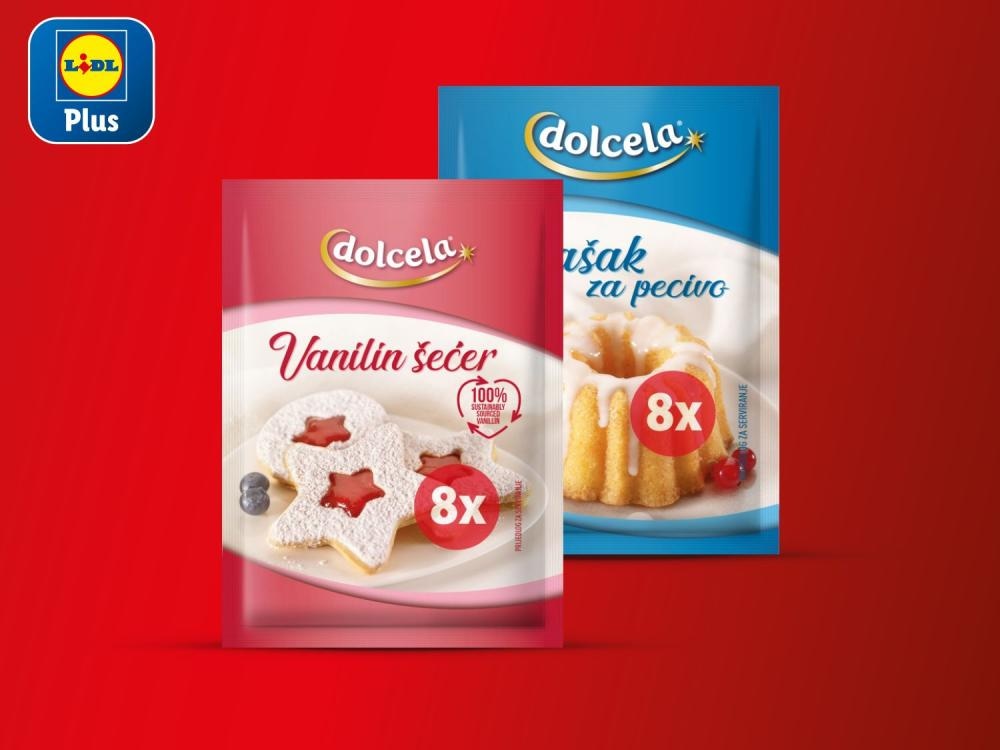 Dolcela Vanilin šećer i Prašak za pecivo - Akcija u trgovini Studenac