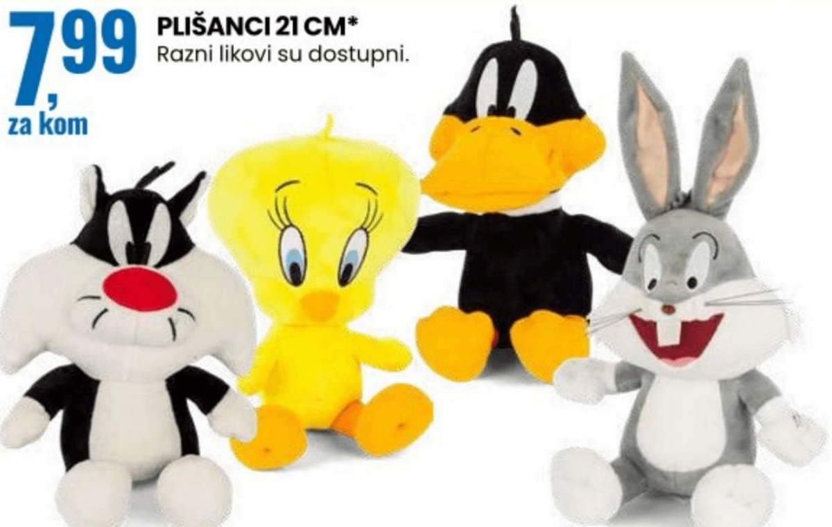 Plišanci 21 cm 21 cm - Akcija u trgovini Eurospin