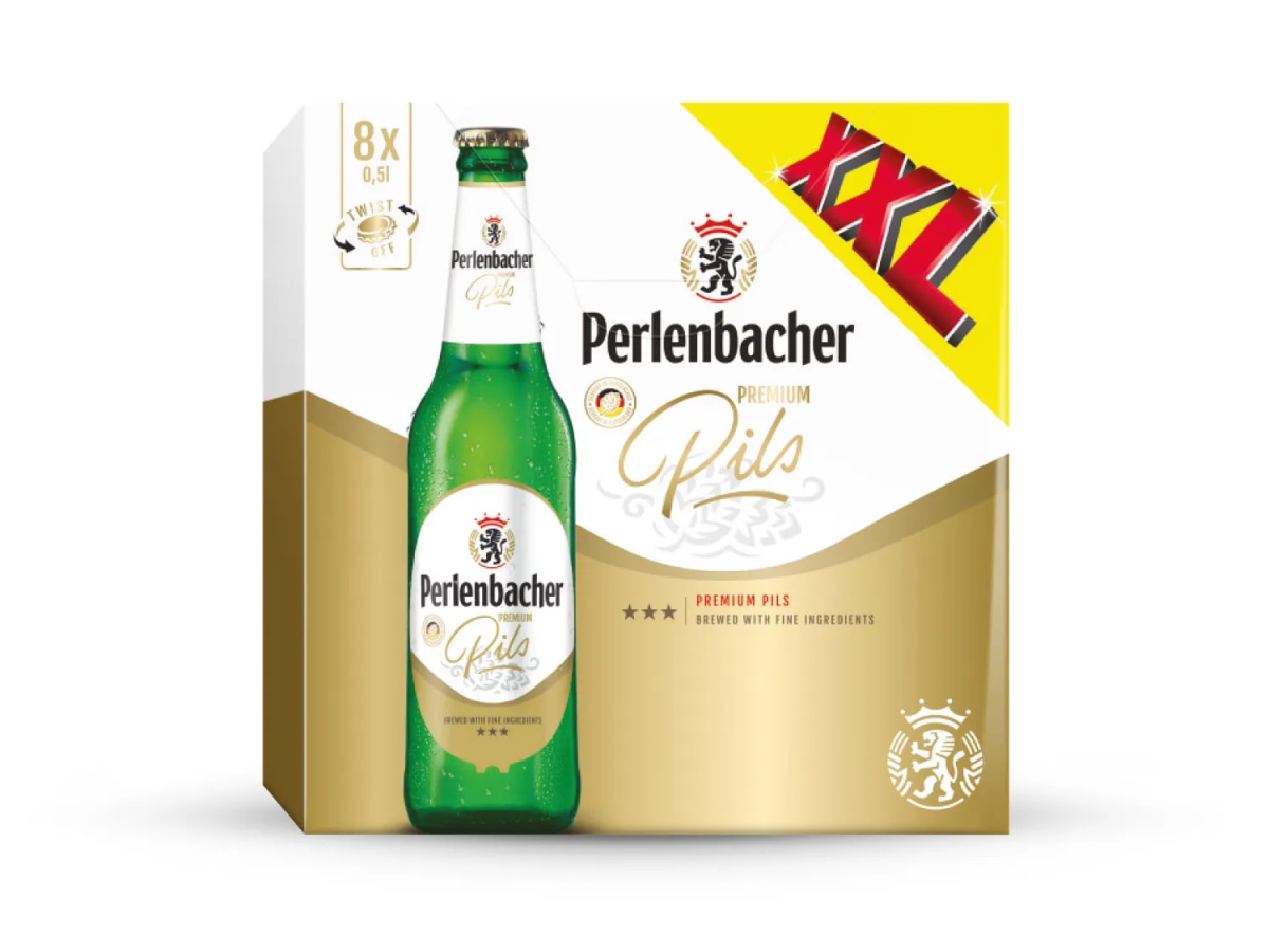 Perlenbacher Pils svijetlo pivo 8 x 0.5 l - Akcija u trgovini Lidl