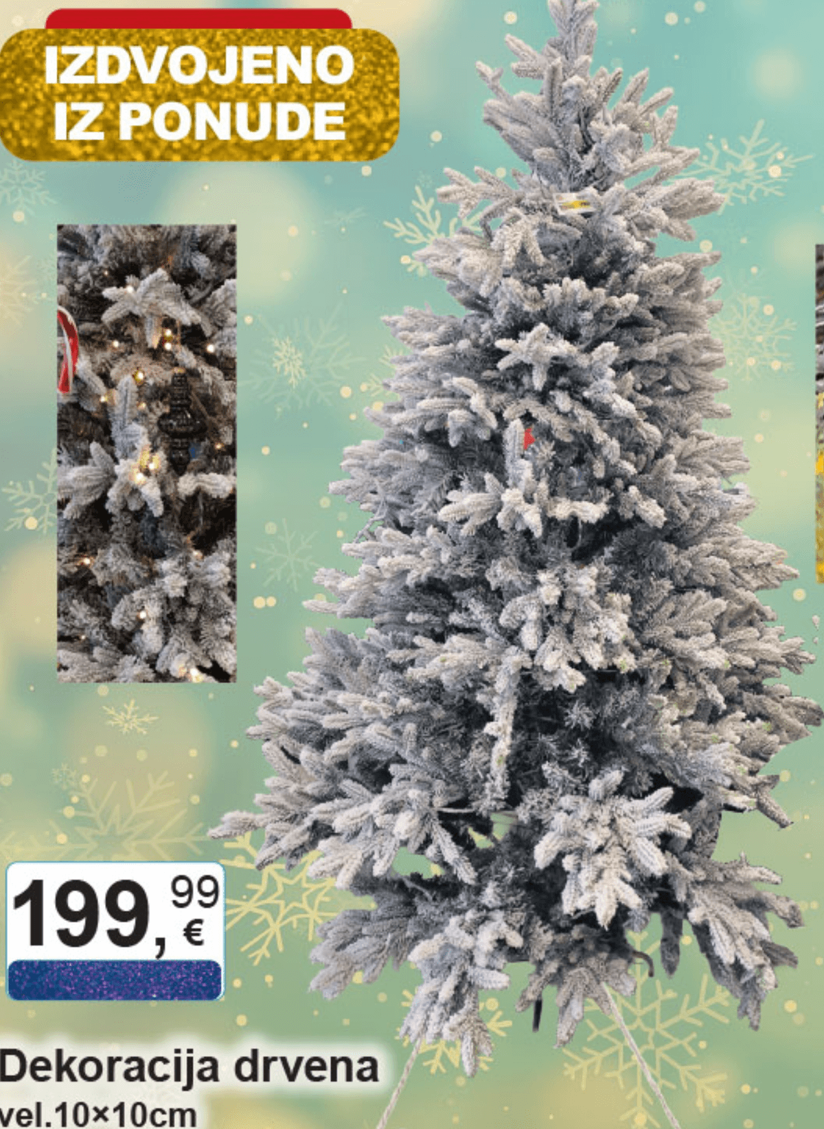 Božićno drvce bijelo ili zeleno 210 cm, 1257 grana - Akcija u trgovini KTC