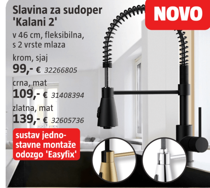 Slavina za sudoper 'Kalani 2' - Akcija u trgovini Bauhaus