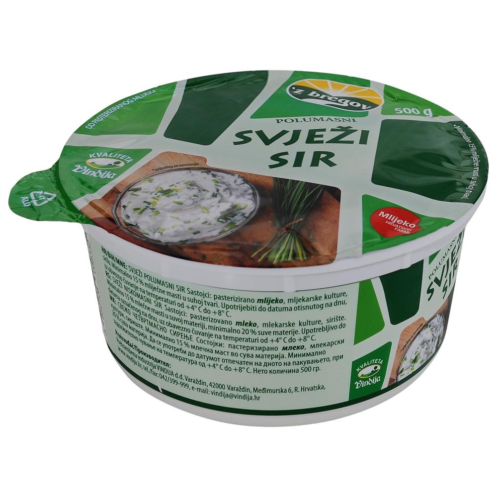'z bregov Svježi sir 500 g Vindija - Akcija u trgovini Studenac