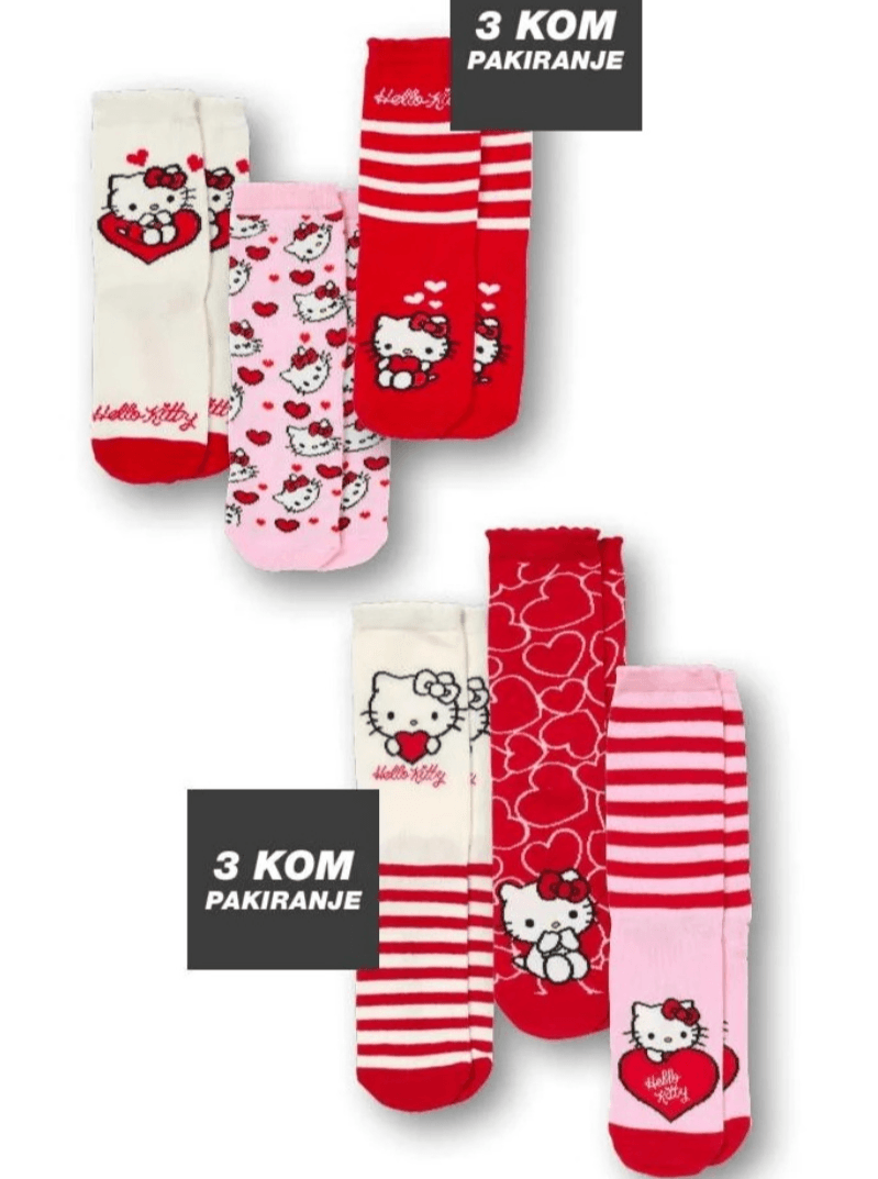 Ženske ili dječje čarape 3 KOM - Akcija u trgovini Kik