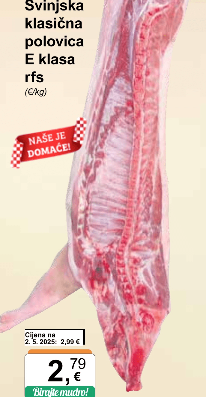 Svinjska klasična polovica - Akcija u trgovini KTC