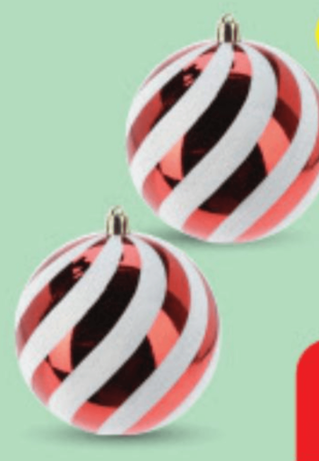 Božićne kuglice Candy 5 komada Akcija u trgovini Plodine