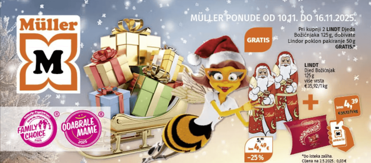 Mueller katalog Ponude za velike i male od 10.11. do 16.11.2025