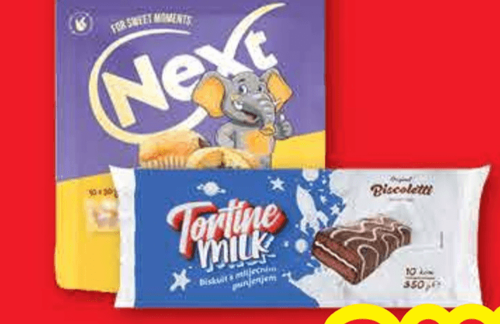 Biscoletti ili Next Tortina ili muffin 200 - 350 g Biscoletti, Next - Akcija u trgovini Plodine