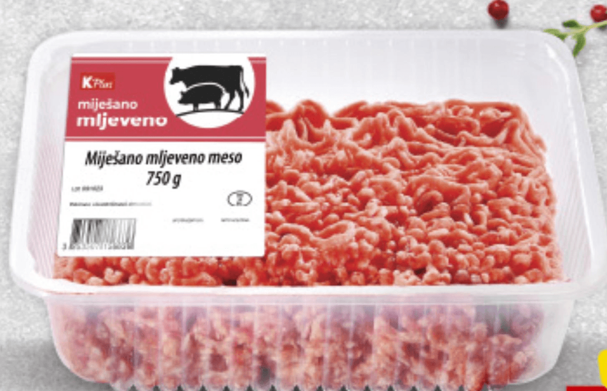Miješano mljeveno meso 750g K PLUS - Akcija u trgovini Konzum