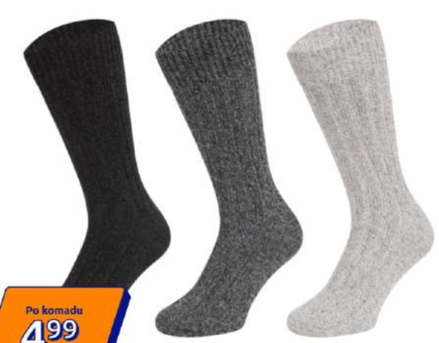 White Label Norveške čarape 3 para - Akcija u trgovini Action