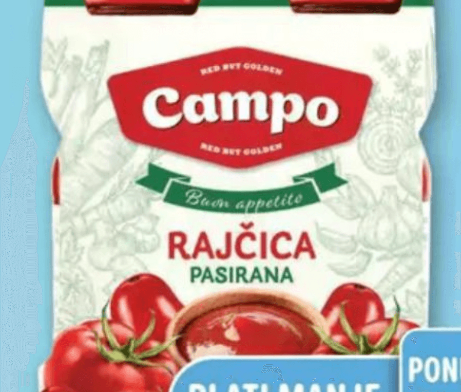 Pasirana rajčica Campo 2x 350 g - Akcija u trgovini Plodine
