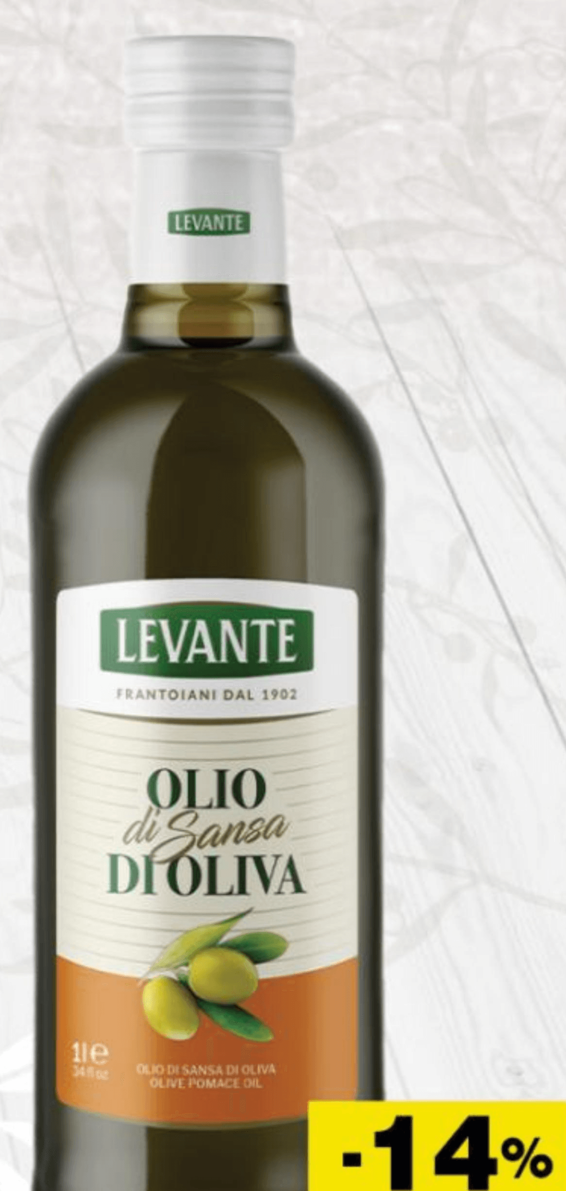 Levante Ulje komine 1 l - Akcija u trgovini Stanić Diskont