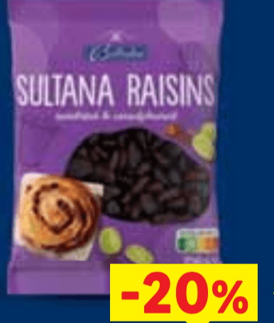 BELBAKE Suhe grožđice 250 g - Akcija u trgovini Lidl