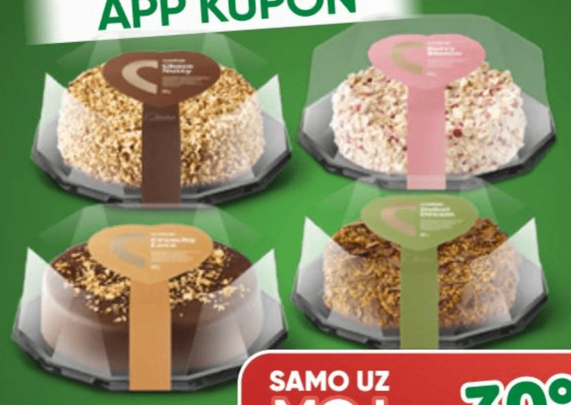 Mini torte Mlinar od 630 g do 850 g - Akcija u trgovini Spar
