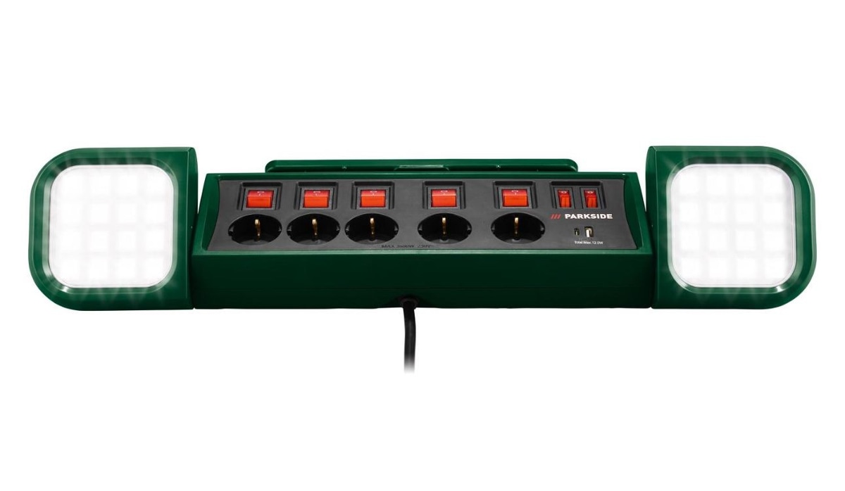 Parkside Aku LED radna svjetiljka s utičnicama komad - Akcija u trgovini Kaufland
