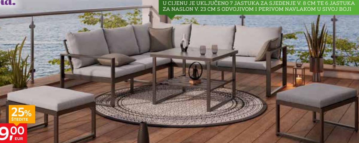 Lounge garnitura Como ambia.garden - Akcija u trgovini Lesnina