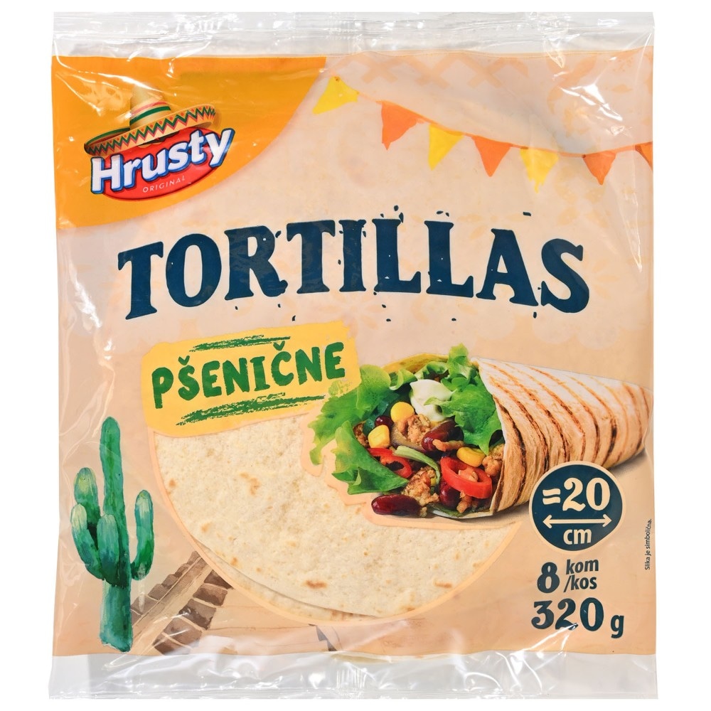 Hrusty tortilla pšenična 8x20 cm, 320 g Akcija u trgovini Konzum