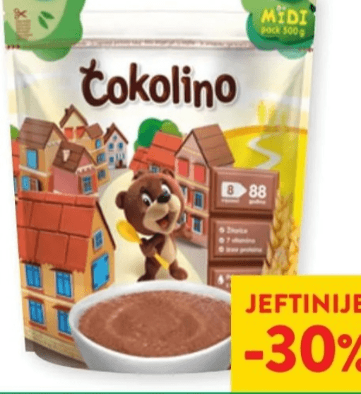 Žitna kašica Čokolino 500 g - Akcija u trgovini Spar
