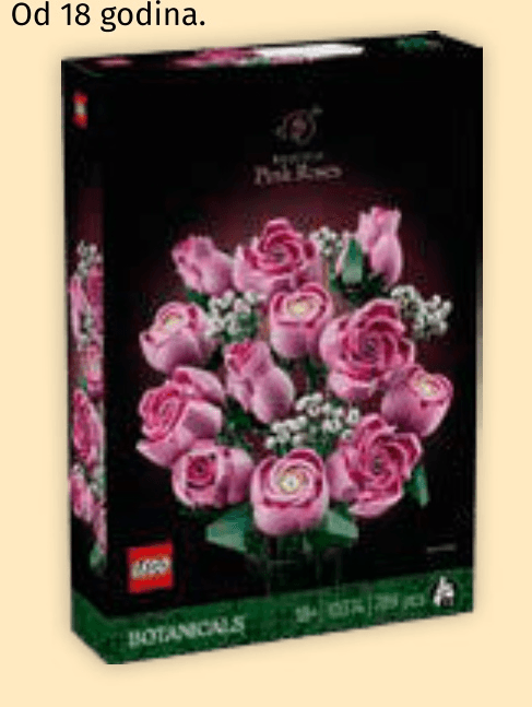LEGO Ružičasti Buket Ruža - Akcija u trgovini Mueller