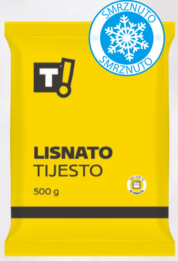 T! Lisnato tijesto 500 g - Akcija u trgovini Tommy