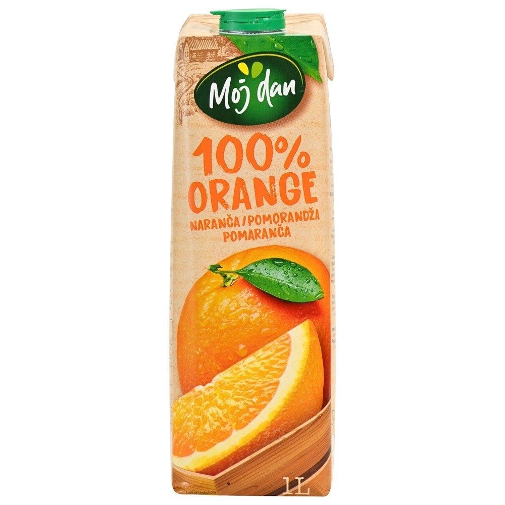 Moj Dan 100% sok naranča 1 L Akcija u trgovini Konzum