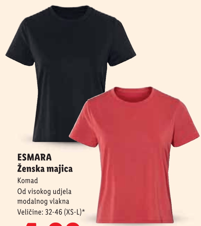 ESMARA Ženska majica Komad - Akcija u trgovini Lidl