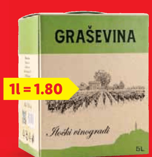 Graševina Ilok 5 L - Akcija u trgovini Lidl