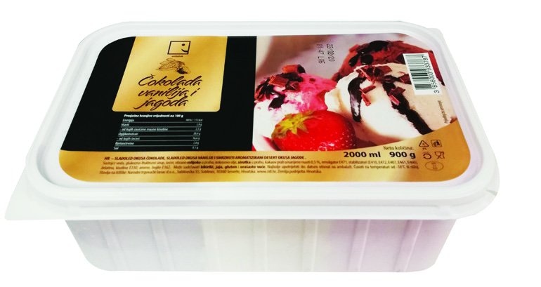 Smiješak Sladoled čokolada, vanilija i jagoda 2 L - Akcija u trgovini NTL